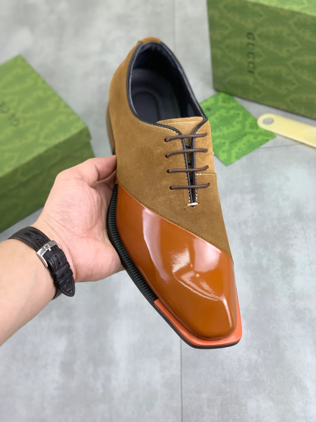 Men's Men's Shoes 💰P580 [New Style] 💰💎💎💎 [Gucci] GUCCI high-end men's formal business leather shoes, original order 1:1! Original imported high-end calfskin, original metal buckle, imported first-layer pigskin lining for feet, original high-end outsole, men's shoe size: 38-44